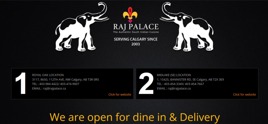 raj palace calgary