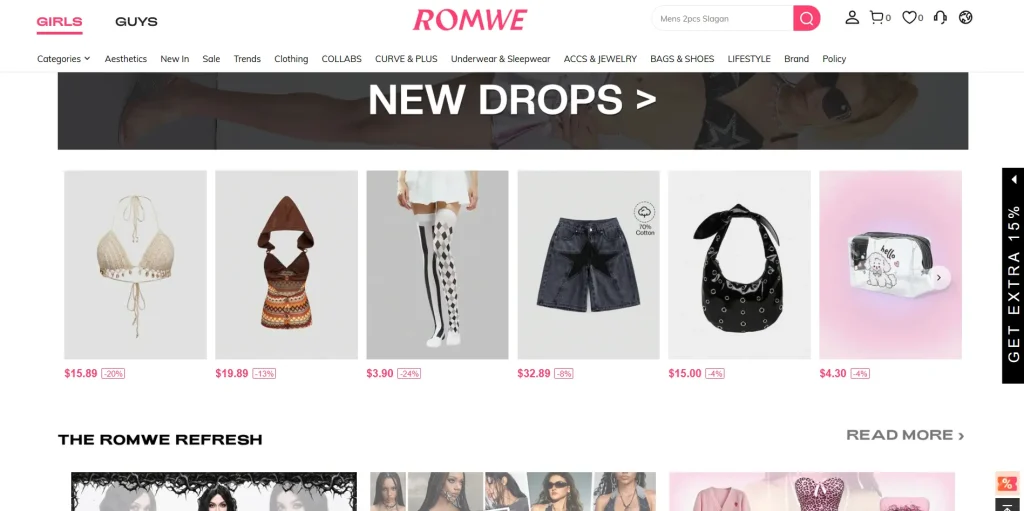 Stores Like Shein - romwe